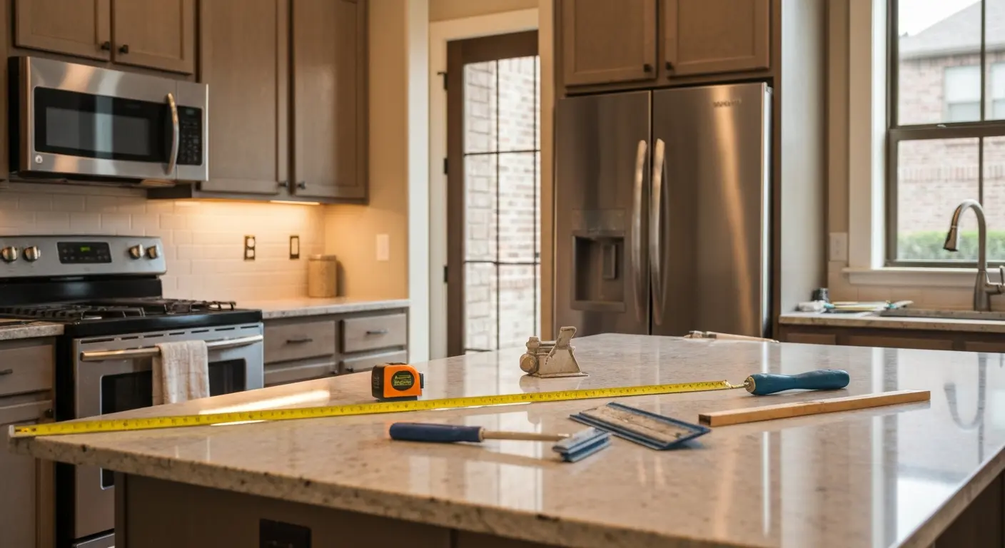 Kitchen countertop installation