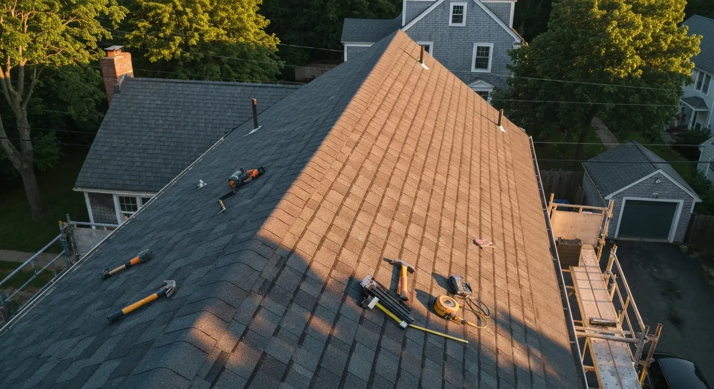 Complete roof replacement project on residential structure