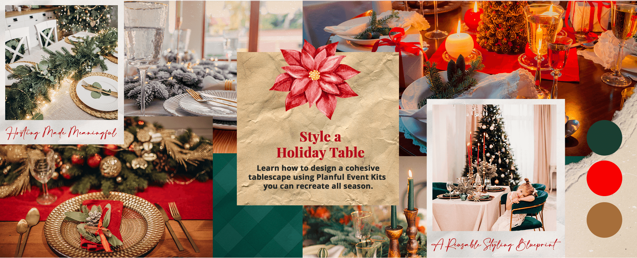 Christmas table styling workshop in Providence Rhode Island at WaterFire Arts Center
