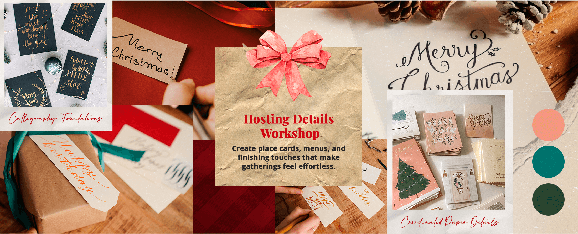 Holiday card writing and stationery workshop in Providence Rhode Island