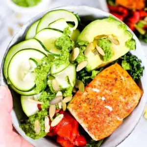 kale pesto salmon kale pesto salmon