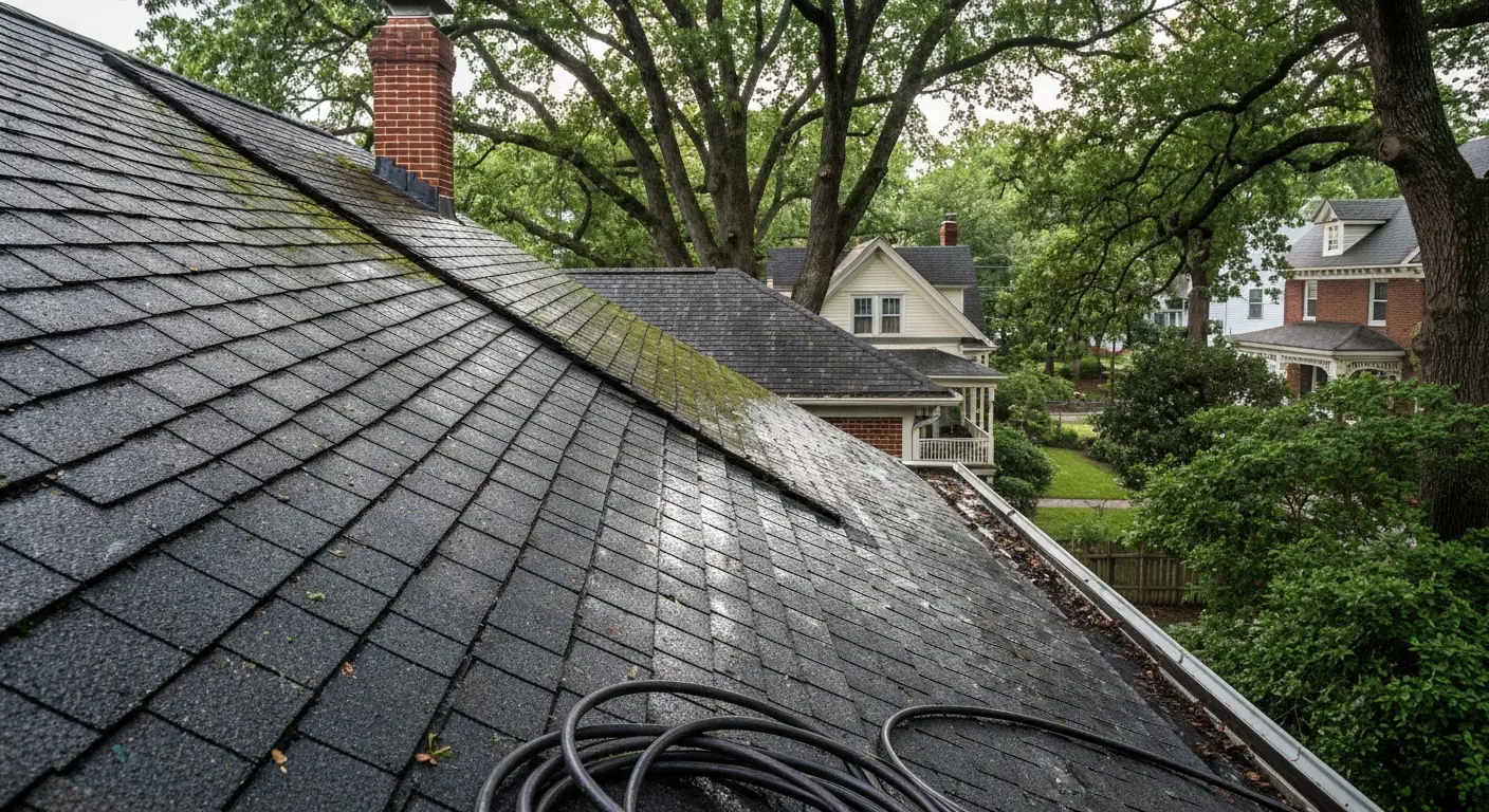 Roof cleaning and moss removal
