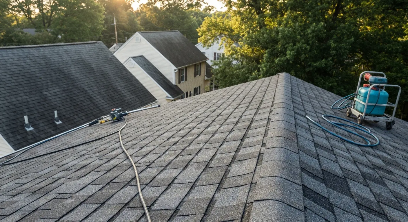 Roof cleaning service