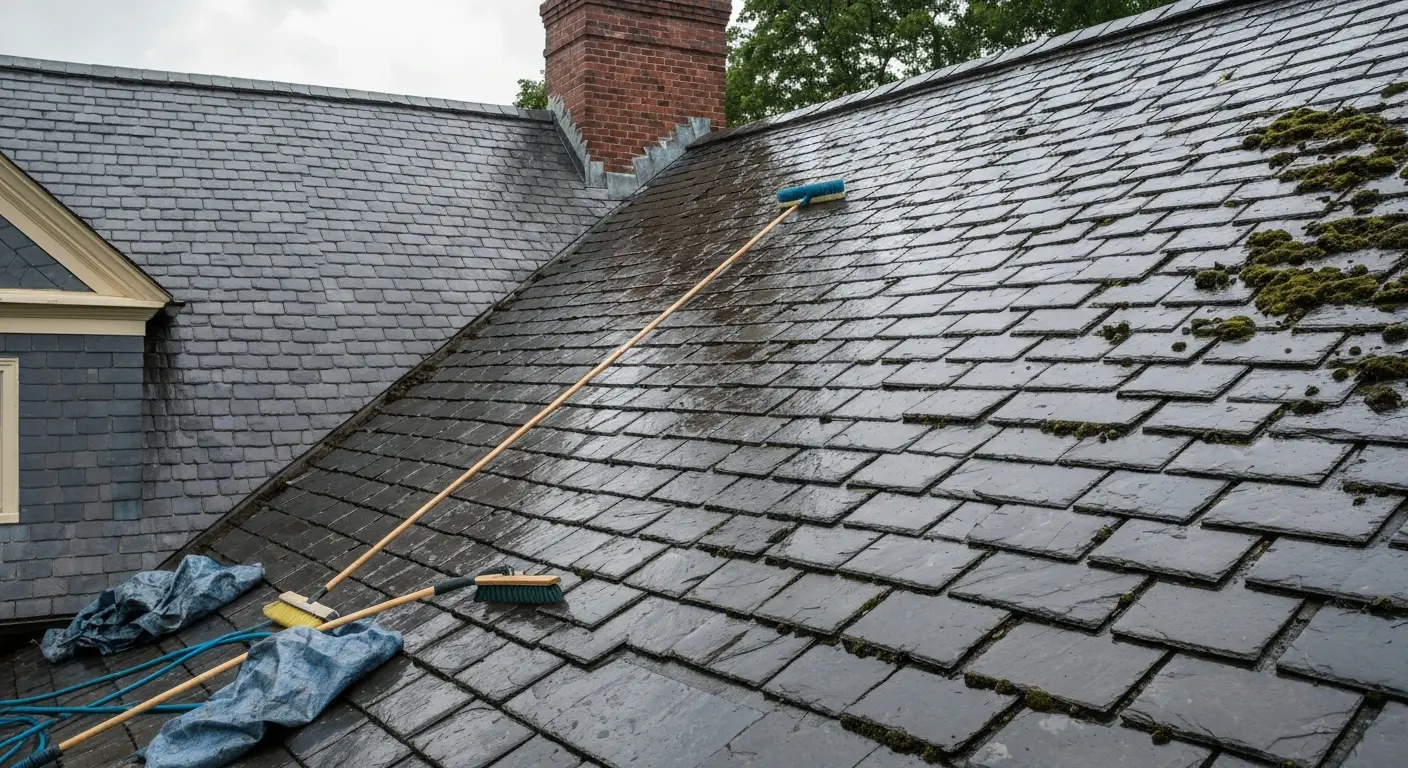 Roof cleaning service