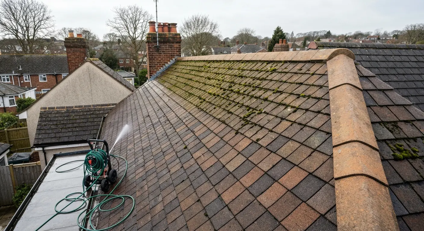 Roof cleaning project