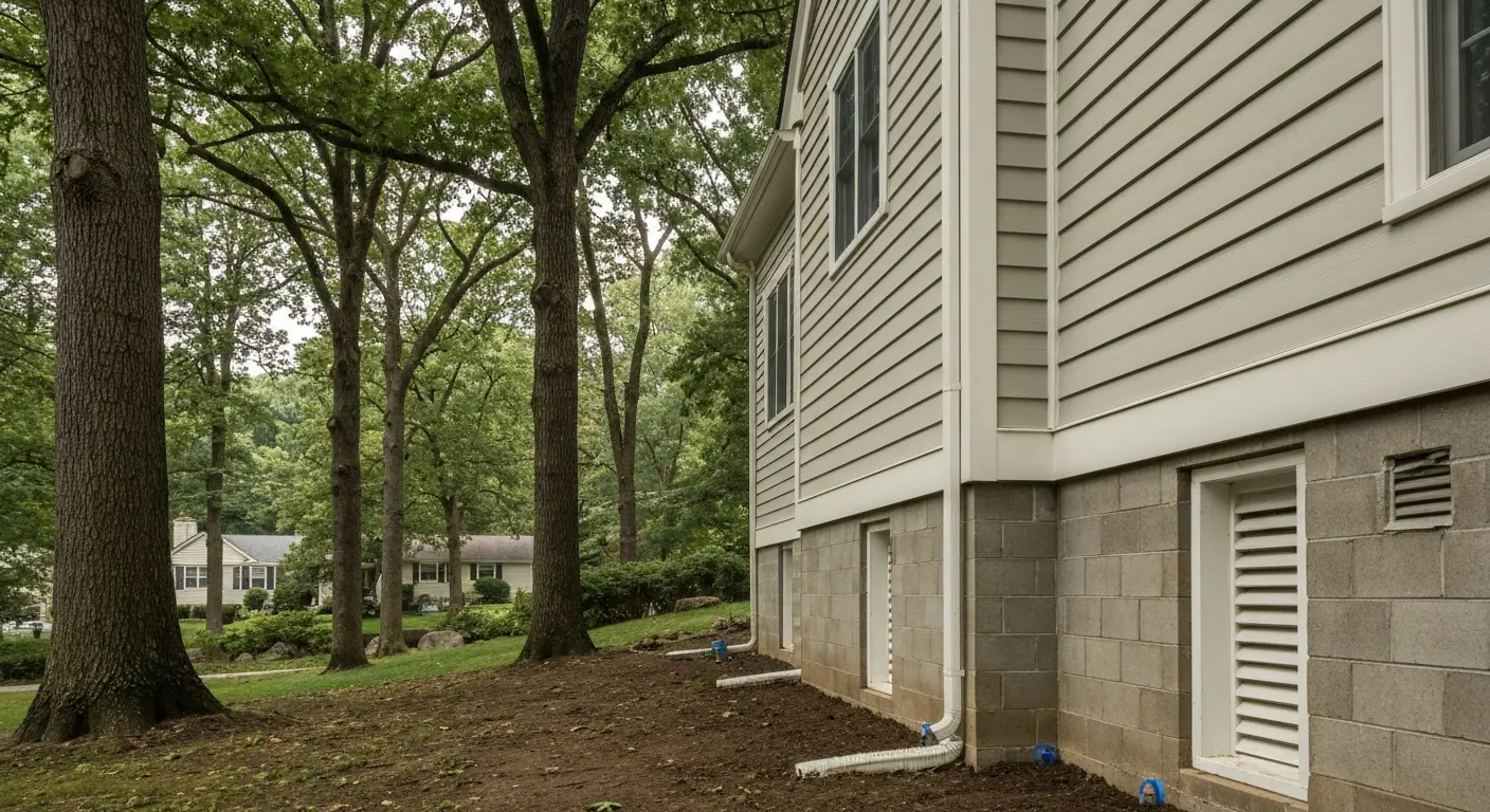 Tree-covered homes in Tuckahoe