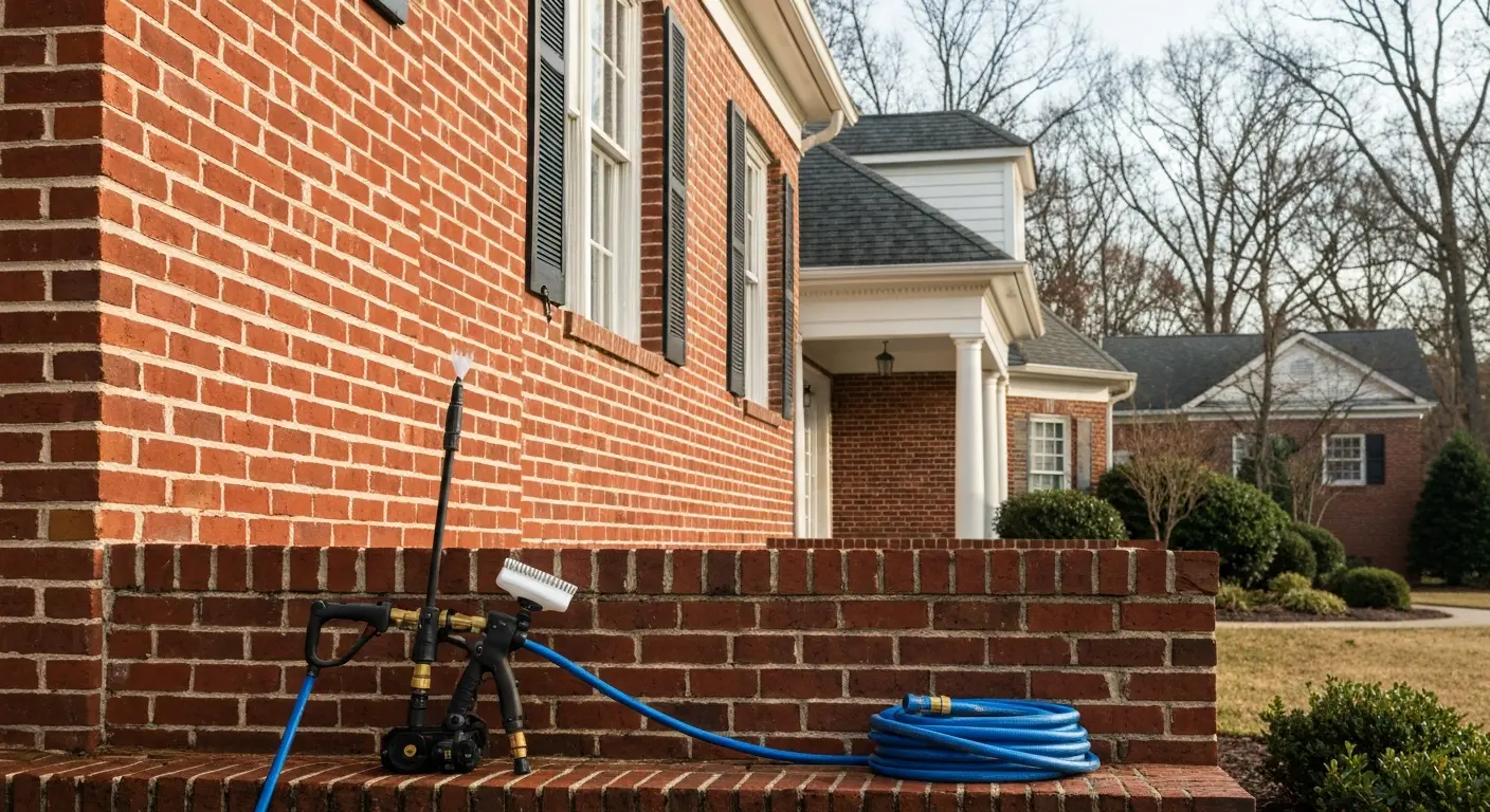 Colonial-style brick home
