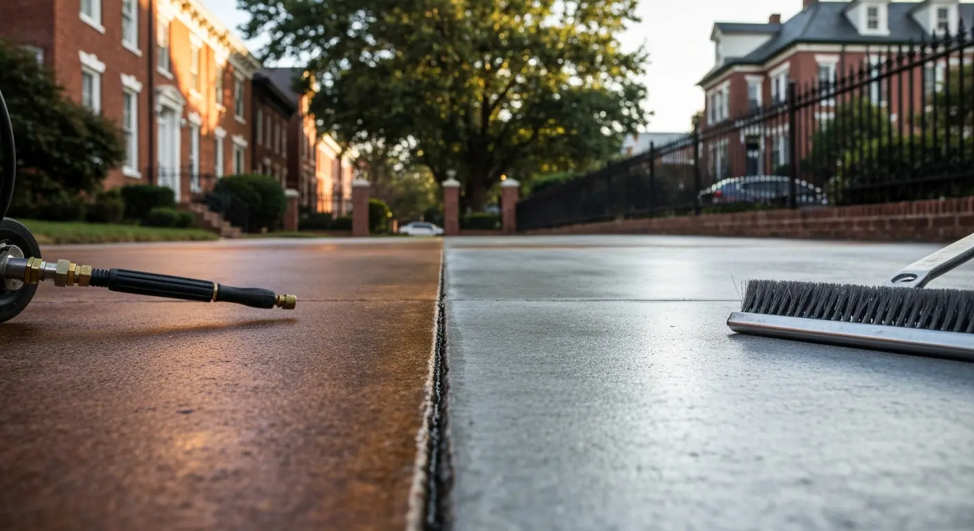 Concrete rust stain removal