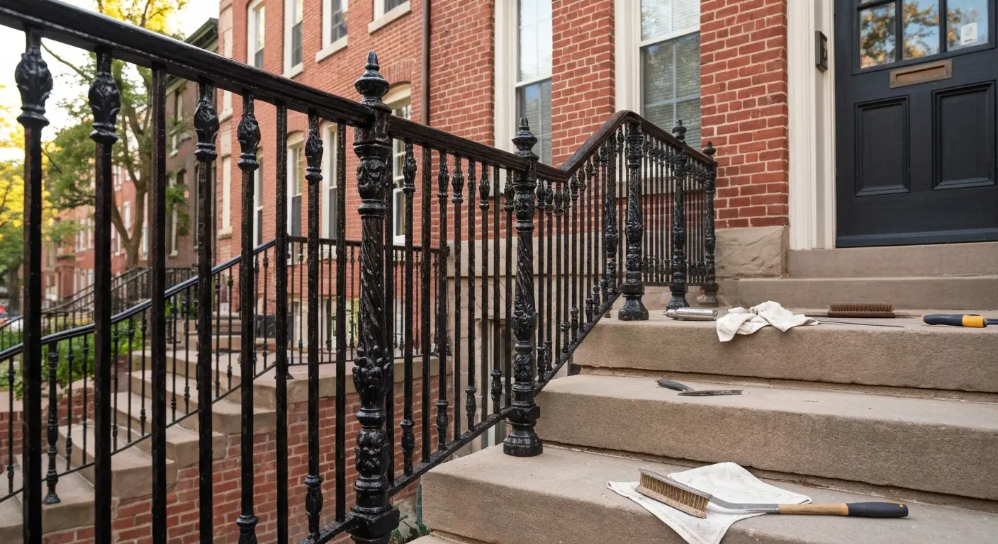 Rust removal from metal gate