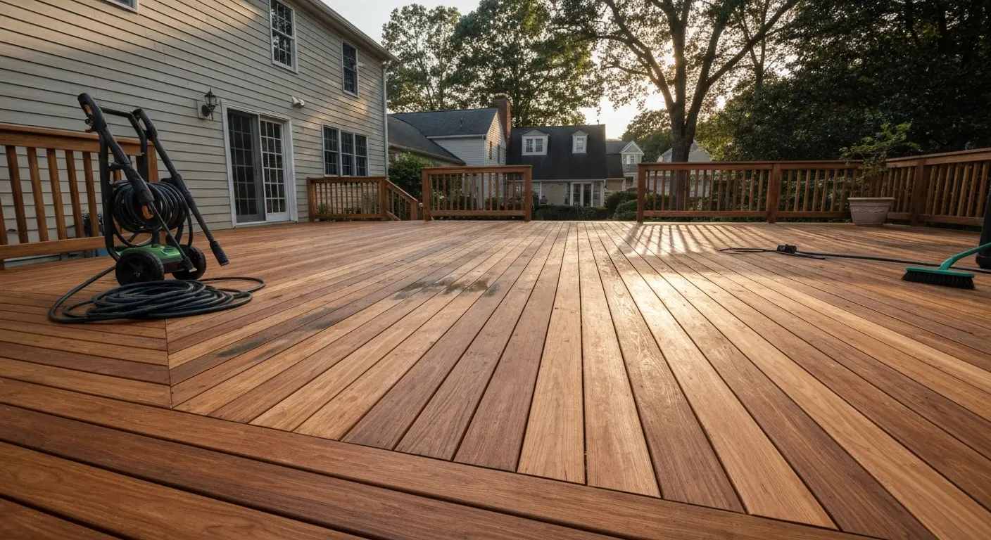 Deck and patio cleaning