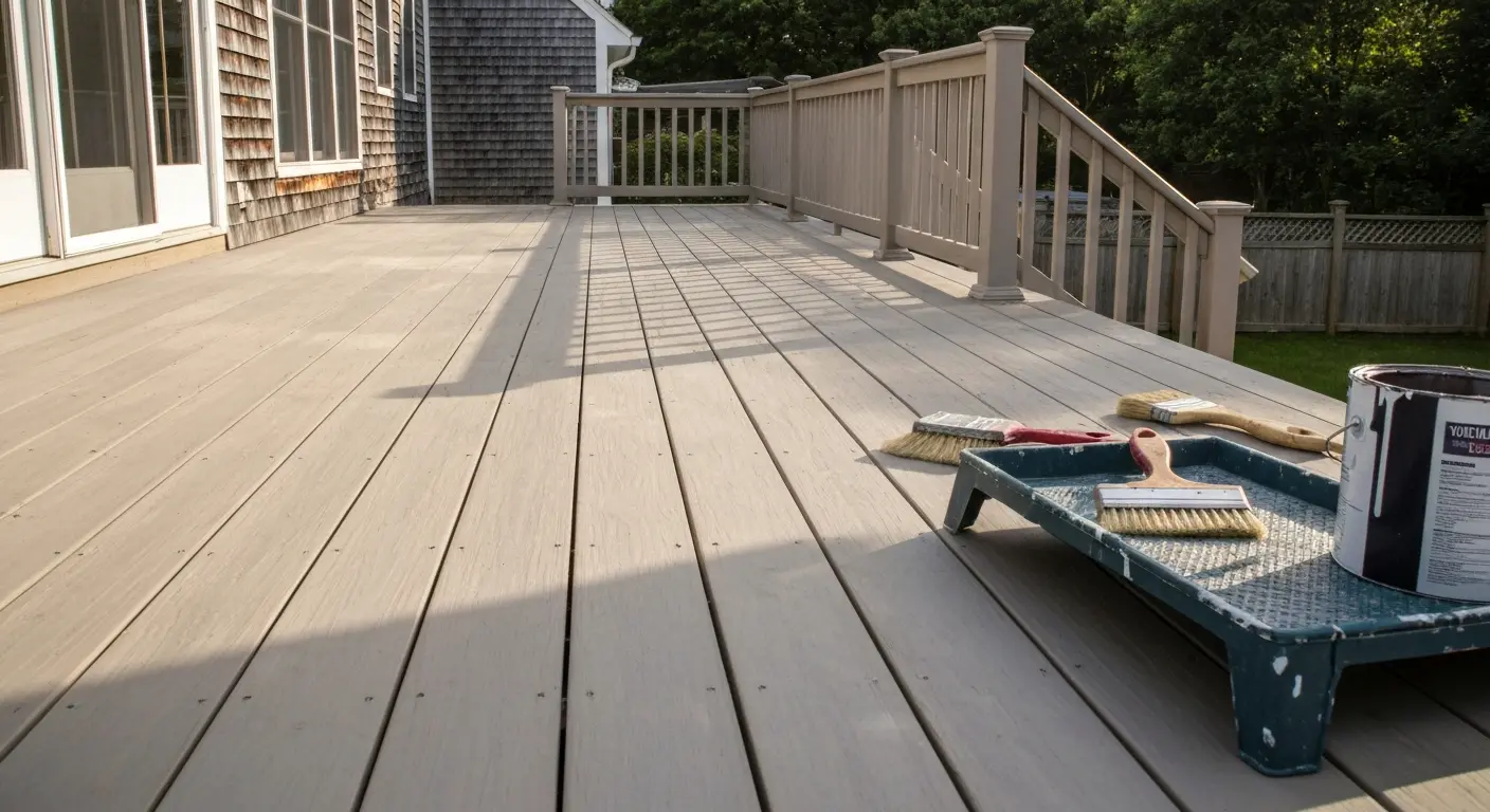 Residential deck painting