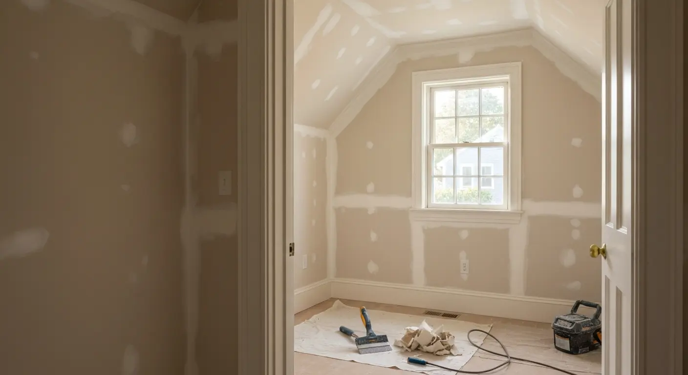 Bedroom wallpaper removal
