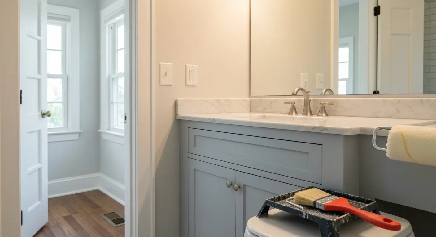 Bathroom vanity painting