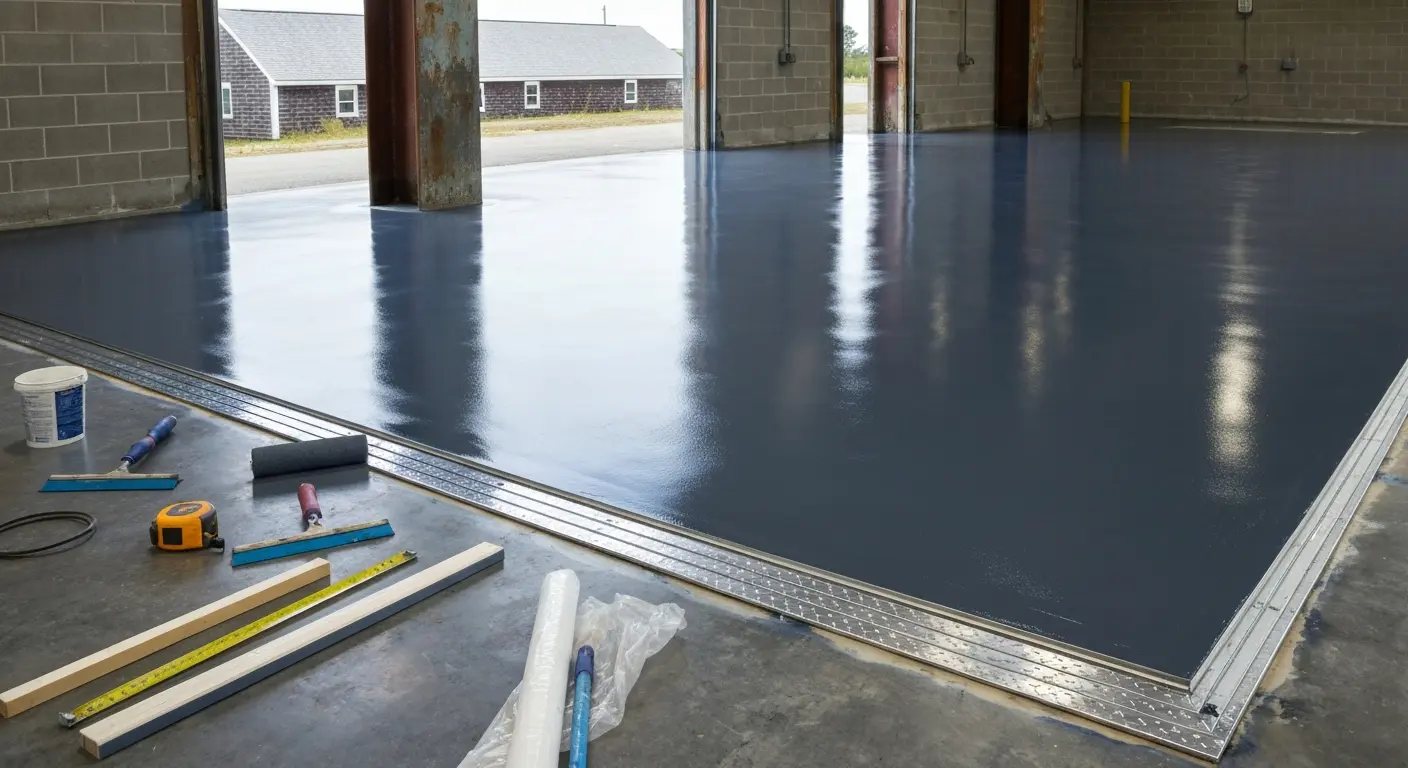 Industrial warehouse epoxy floor
