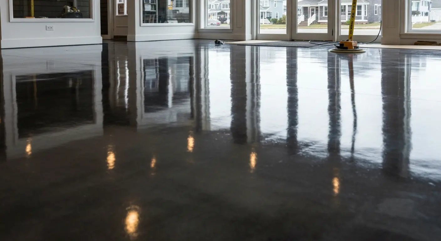 Retail showroom epoxy floor