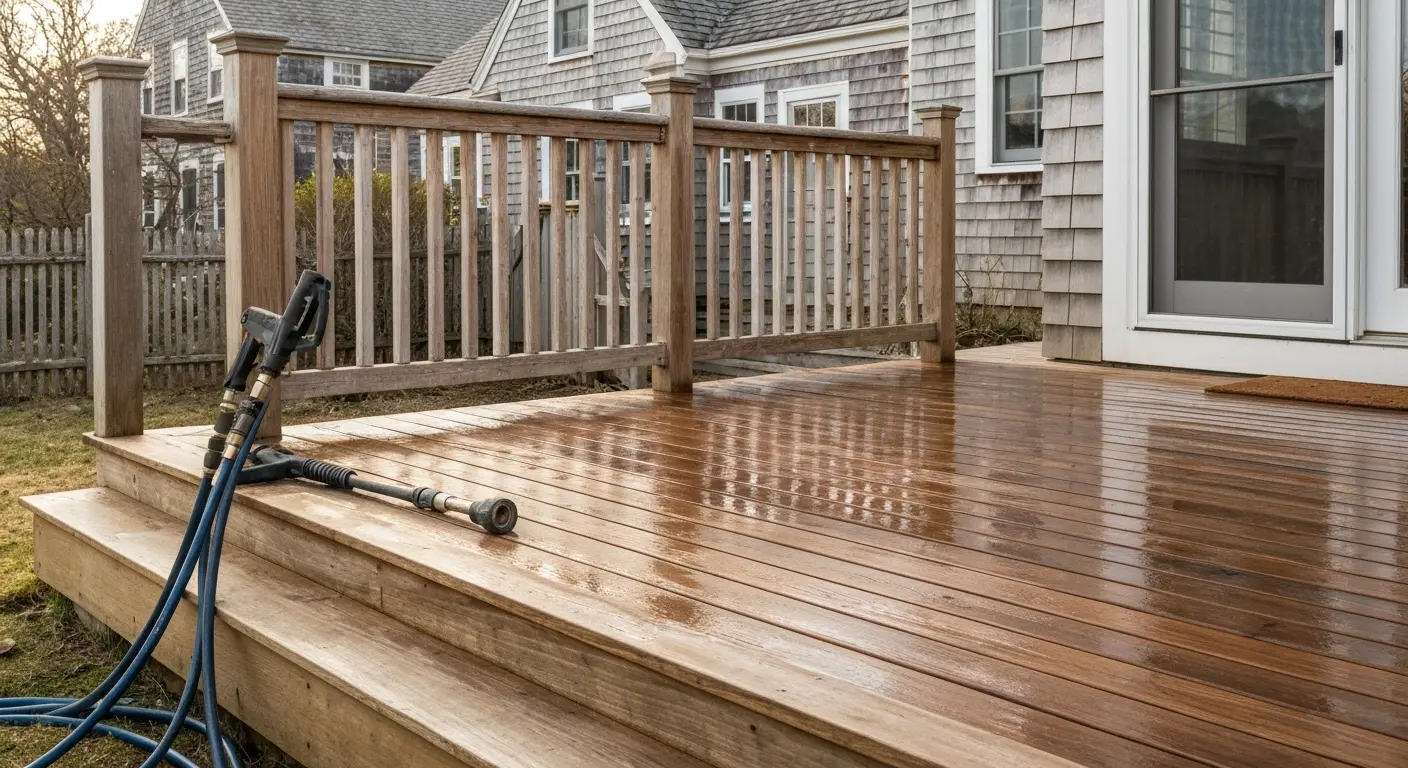Deck power wash project