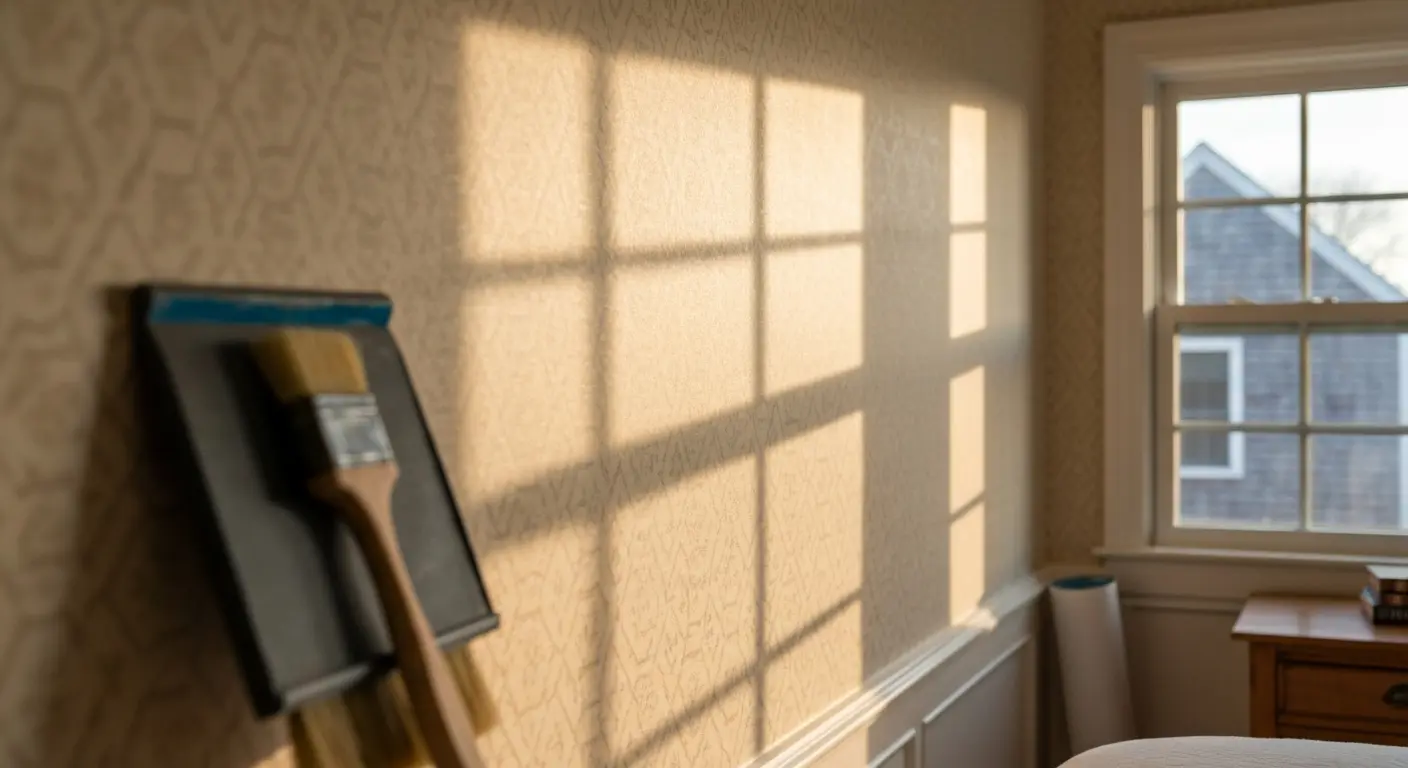 Residential wallpaper installation