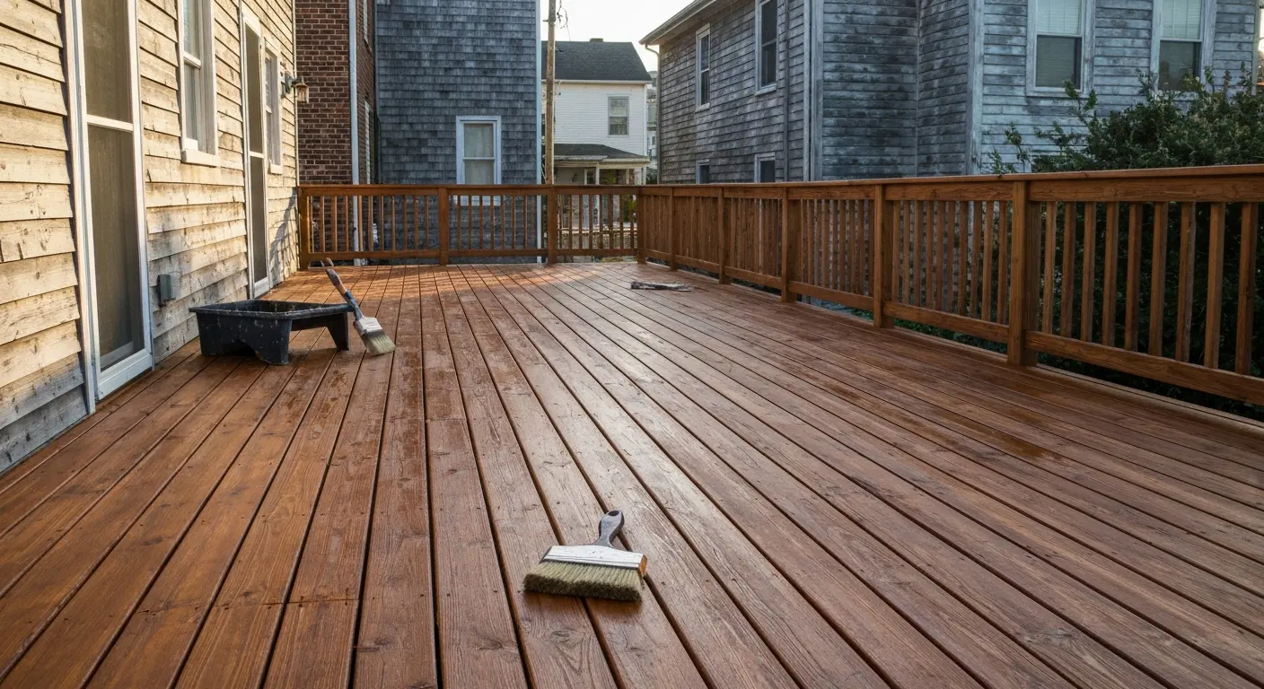 Deck staining