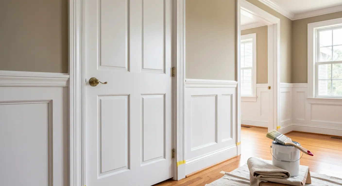 Interior door and trim painting