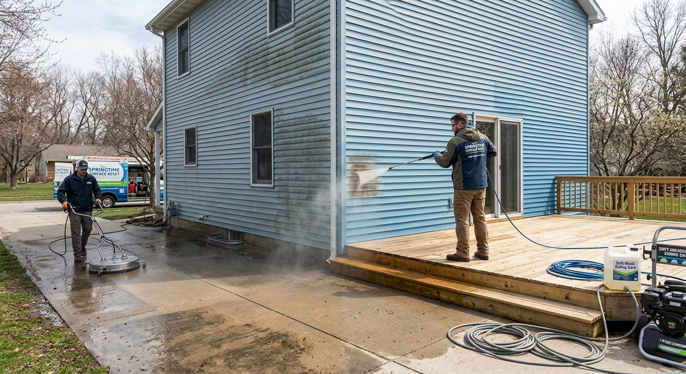 Power washing and exterior cleaning by P3 Restoration & Painting