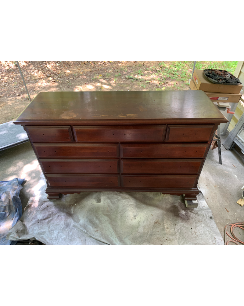 Naval Blue Dresser Before