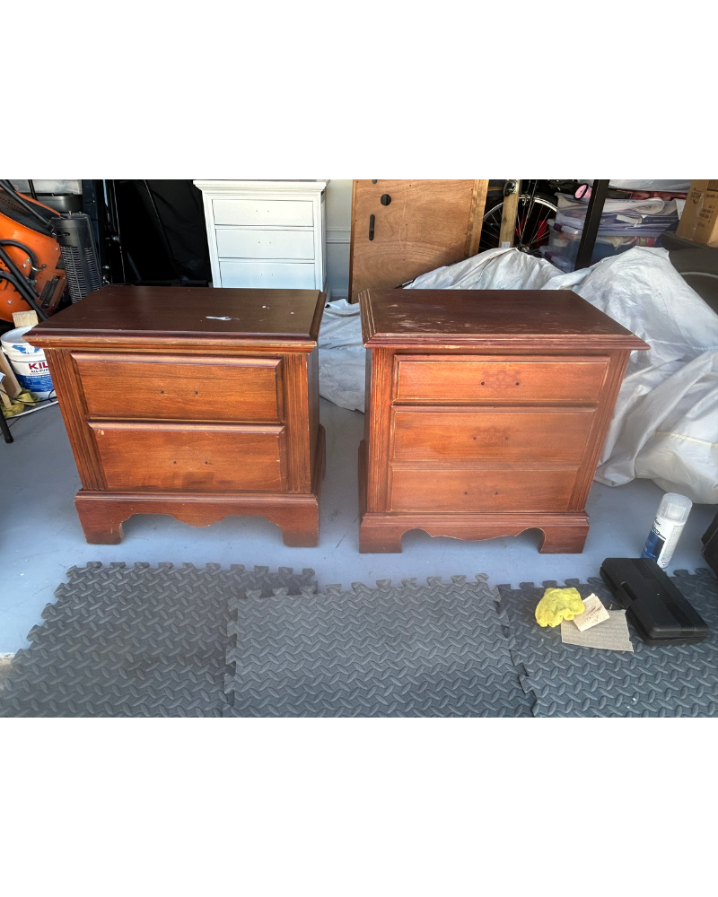 Dark Walnut Nightstands Before