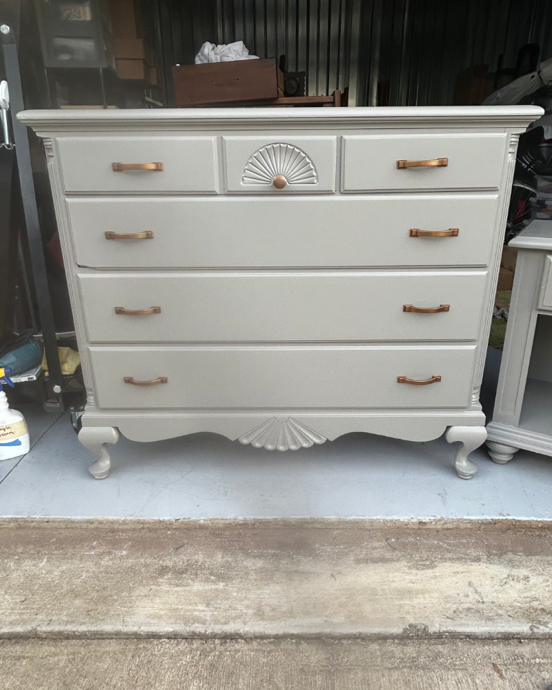 Grey Antique Dresser After