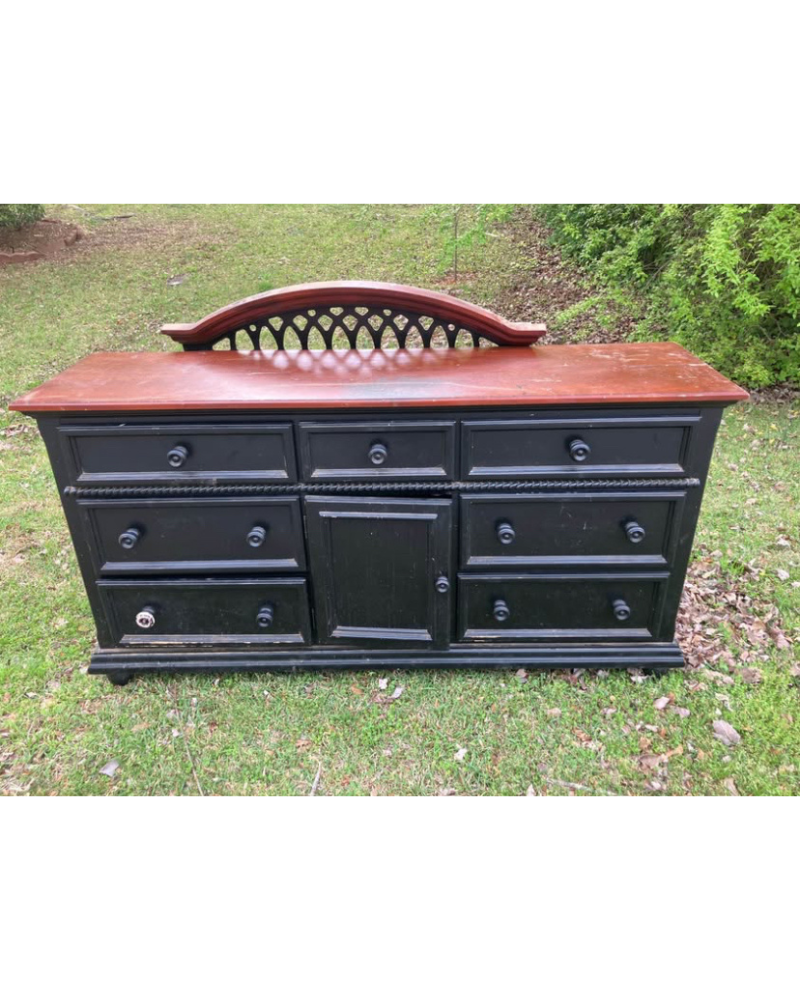 Brown Front Door Dresser Before