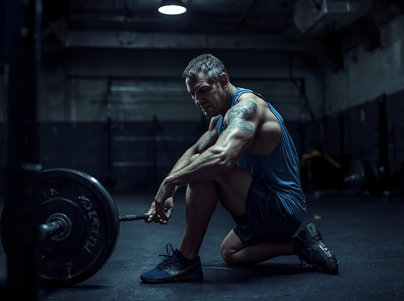 Mature man broken down by training meant for a 25-year-old