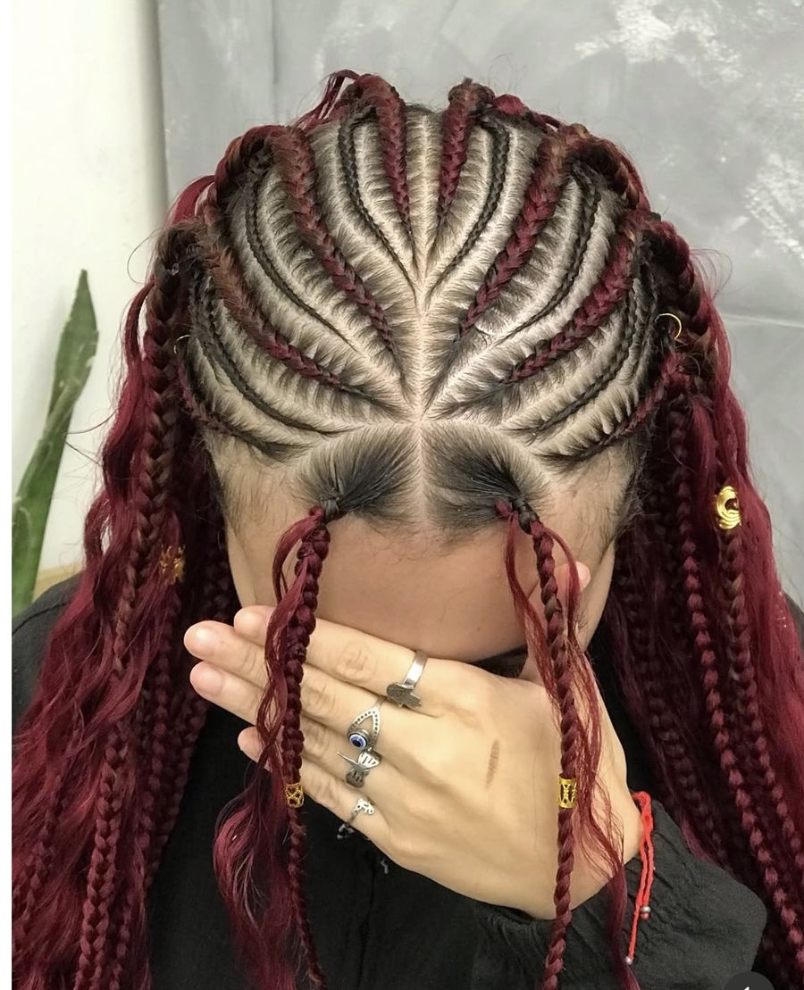 Trenzas con color