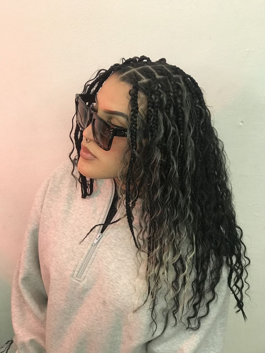 Trenzas con rizos