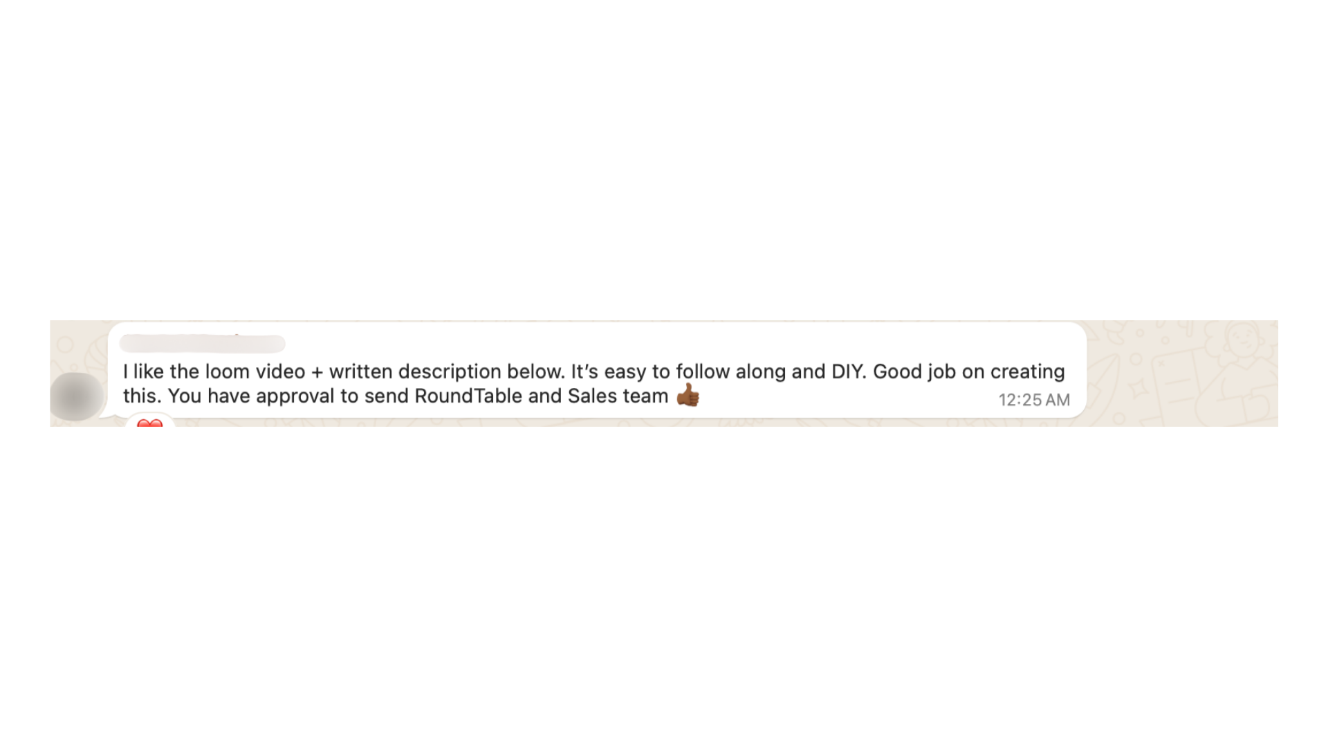 Client testimonial