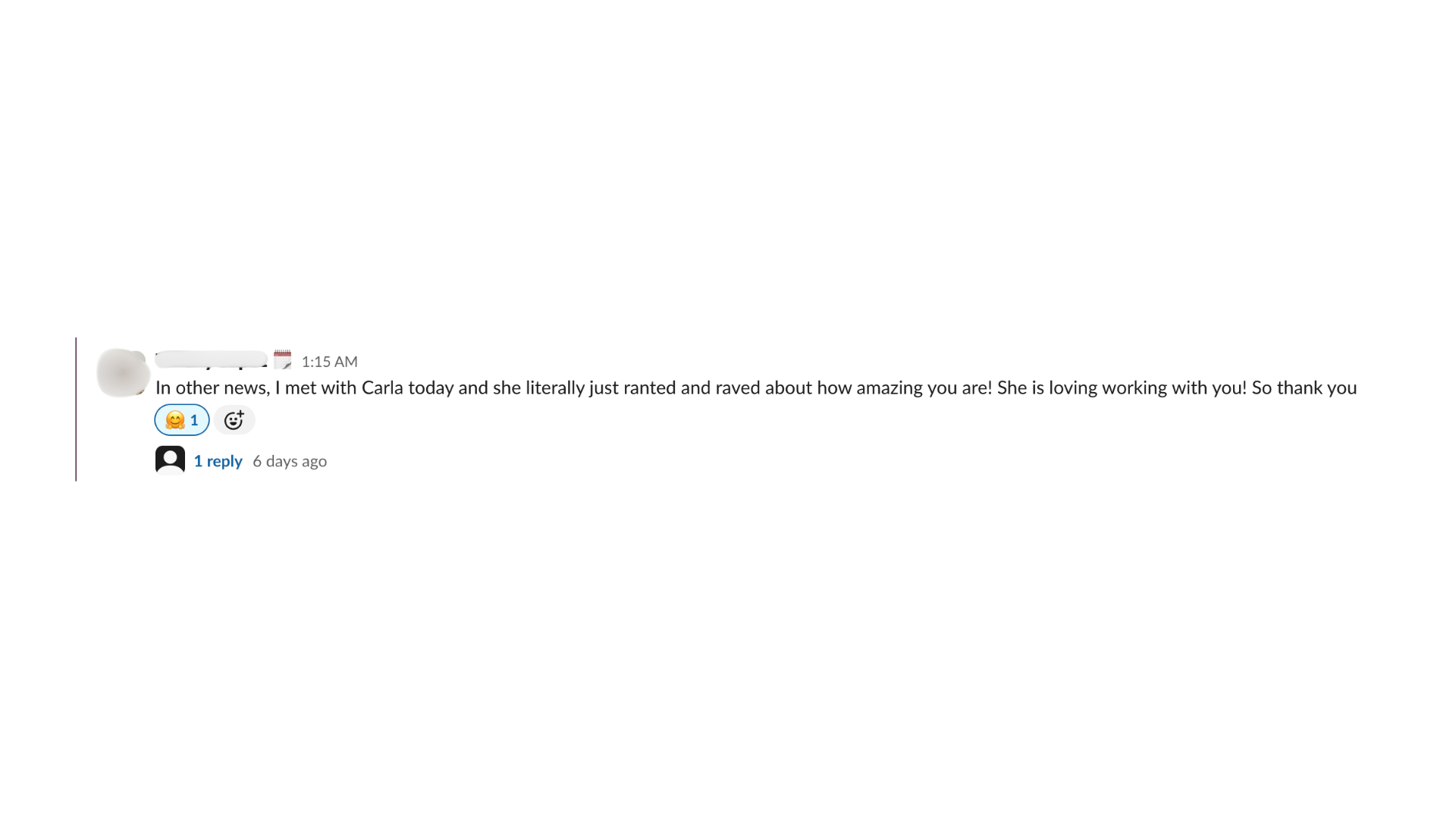 Client testimonial