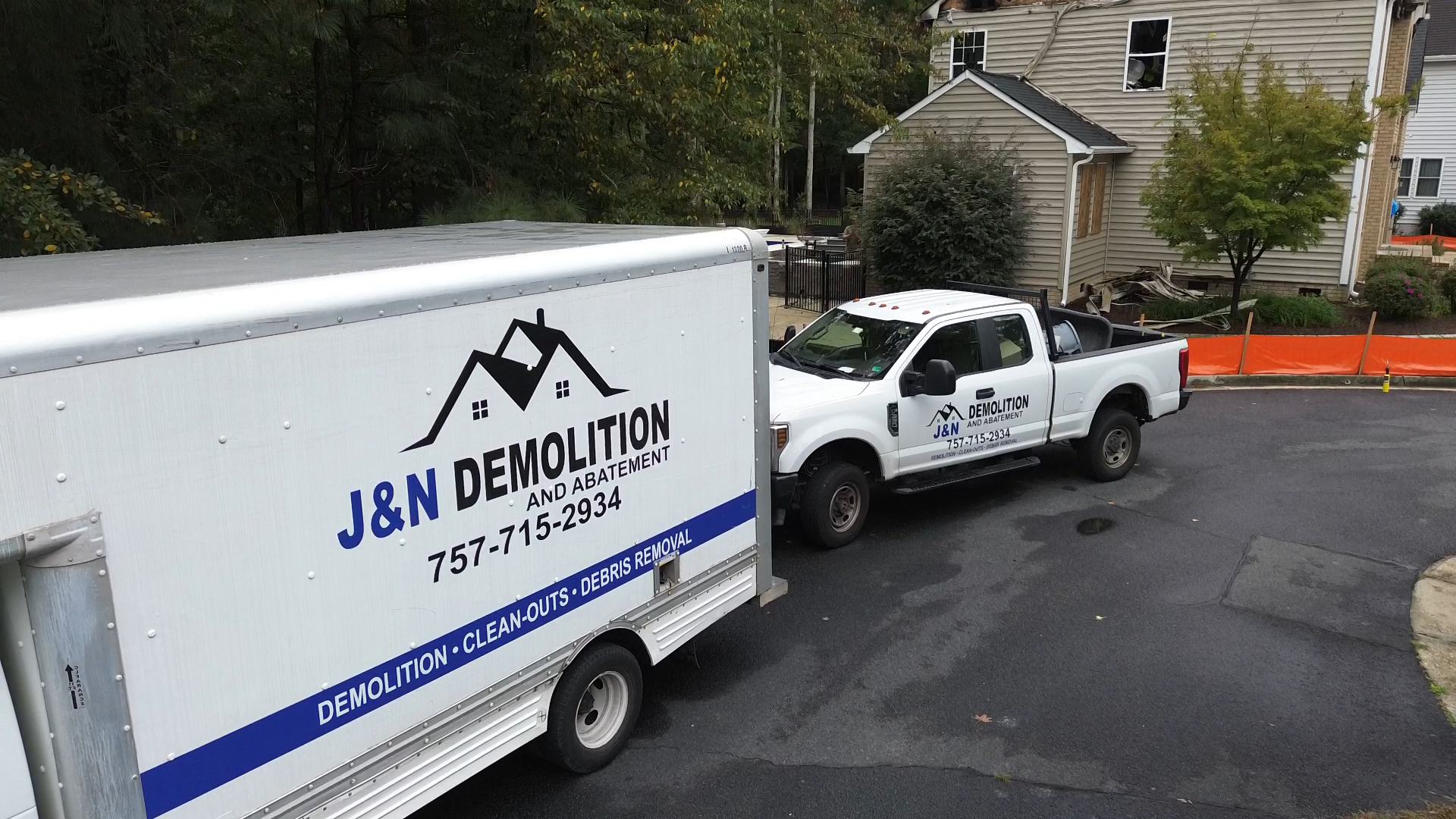 Cleanout and hauling of debris from a property