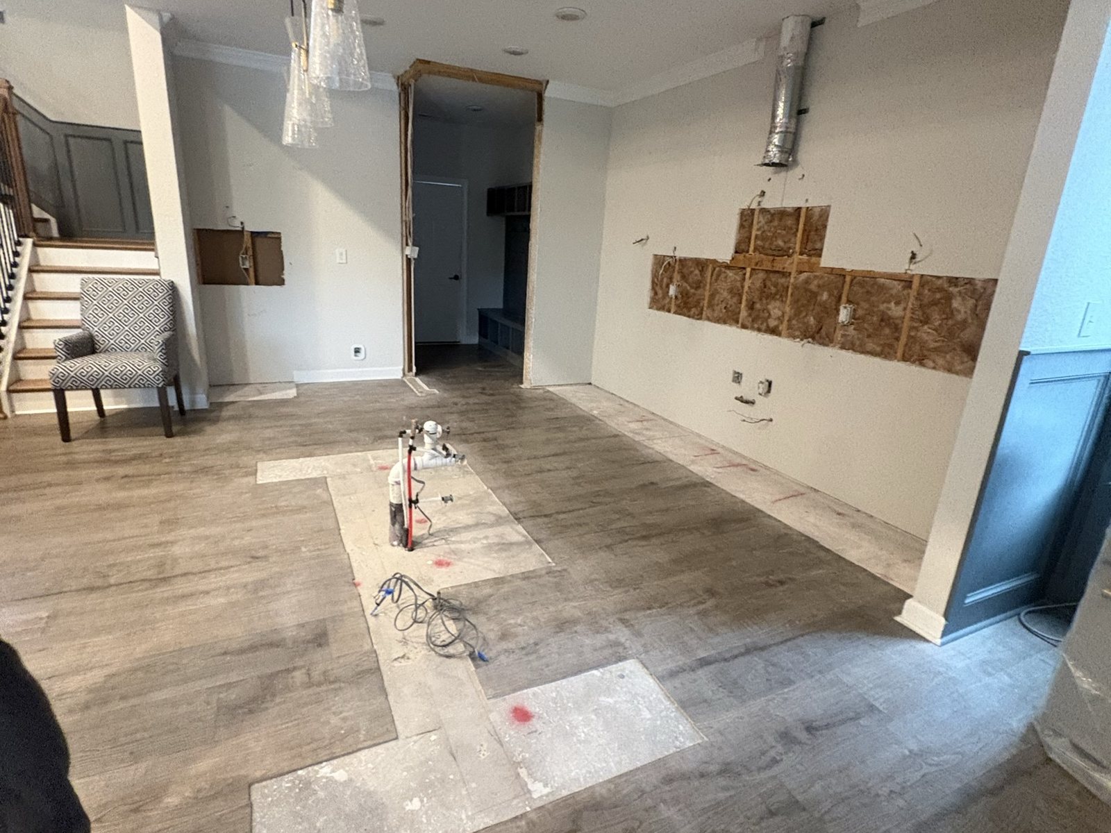 Kitchen tear-out after demolition