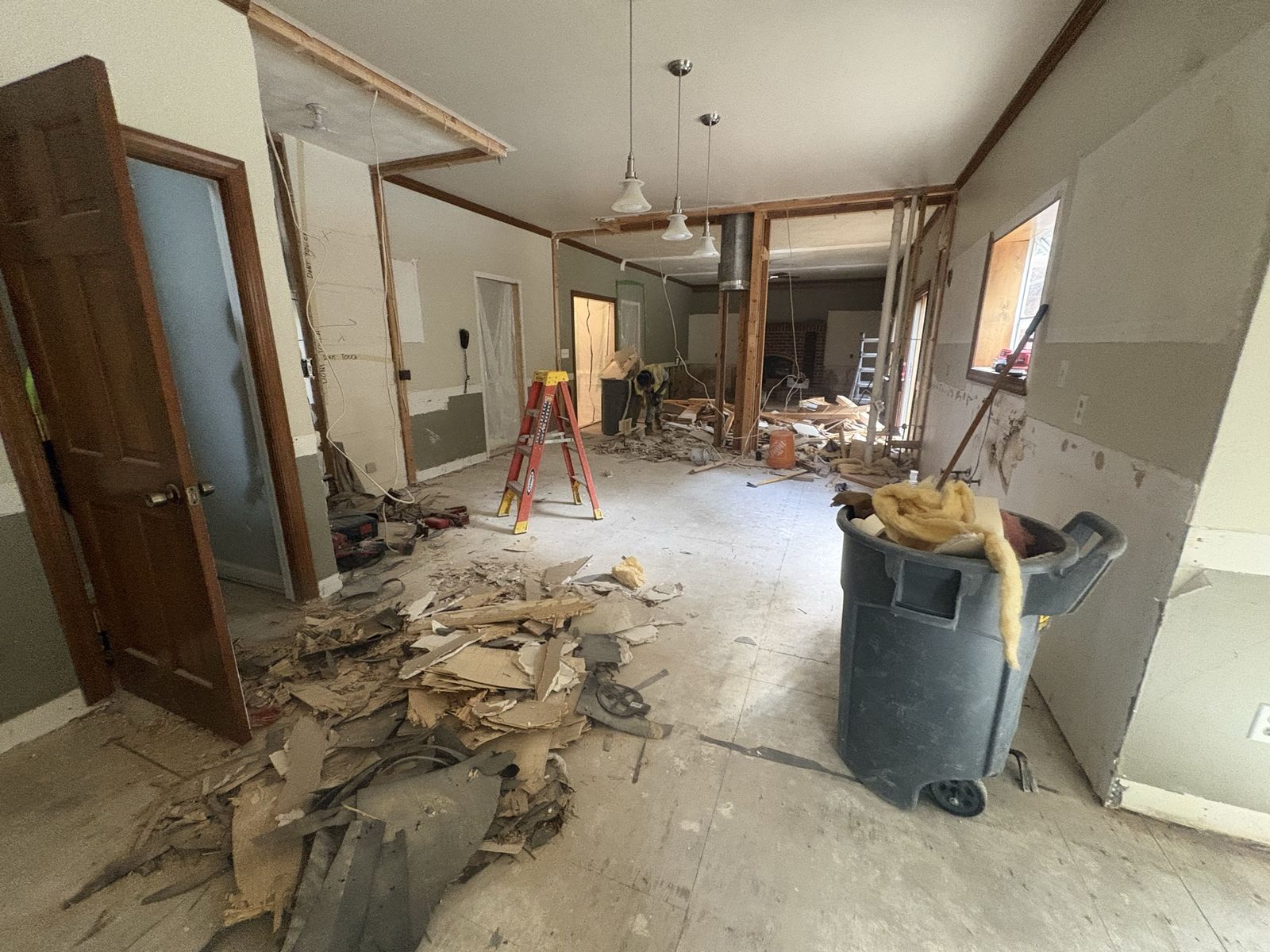 Interior gut before demolition