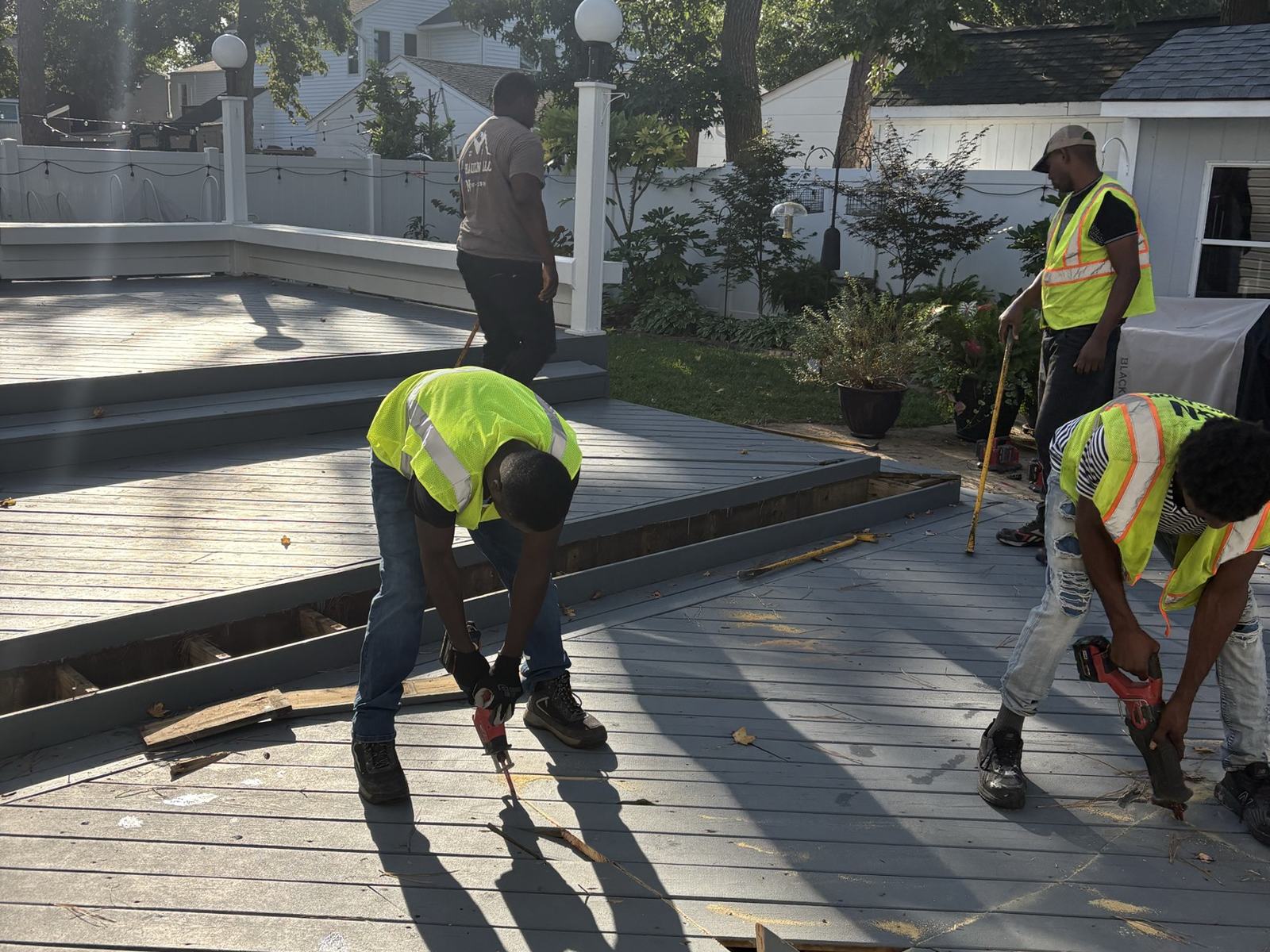 Deck removal before demolition
