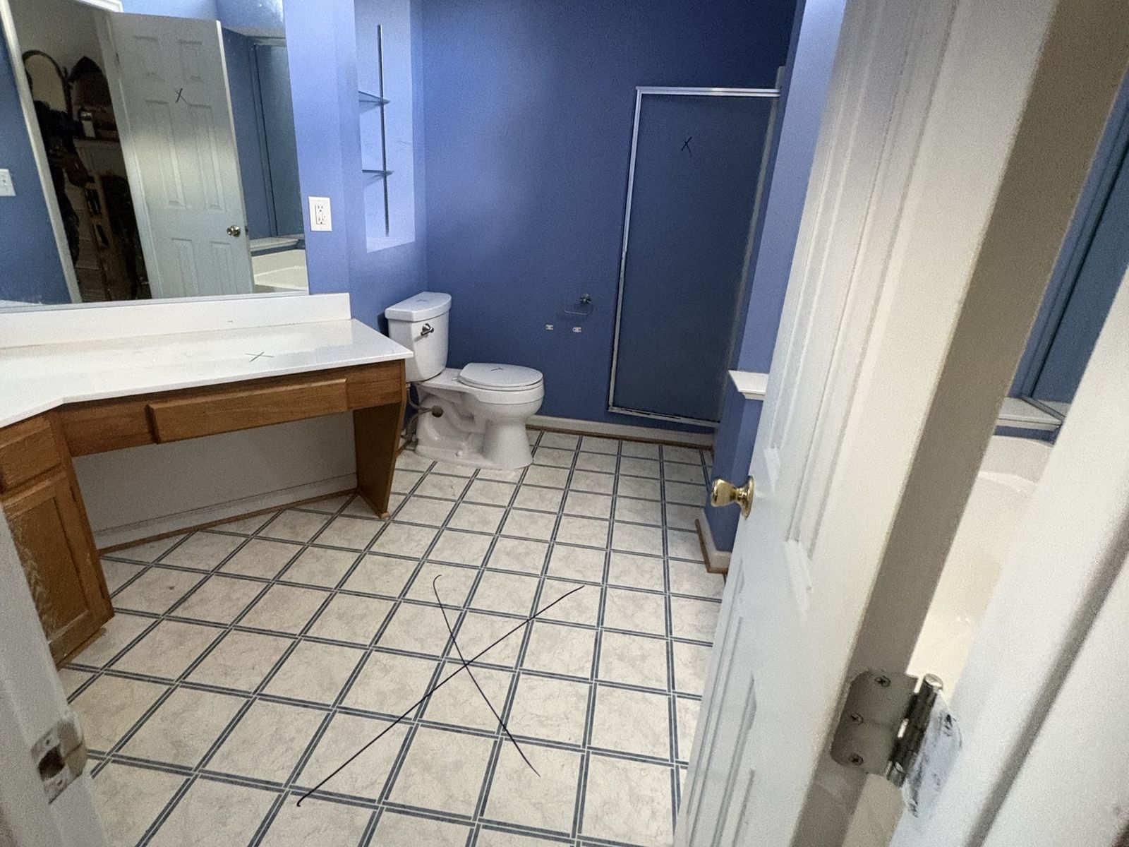 Bathroom gut before demolition