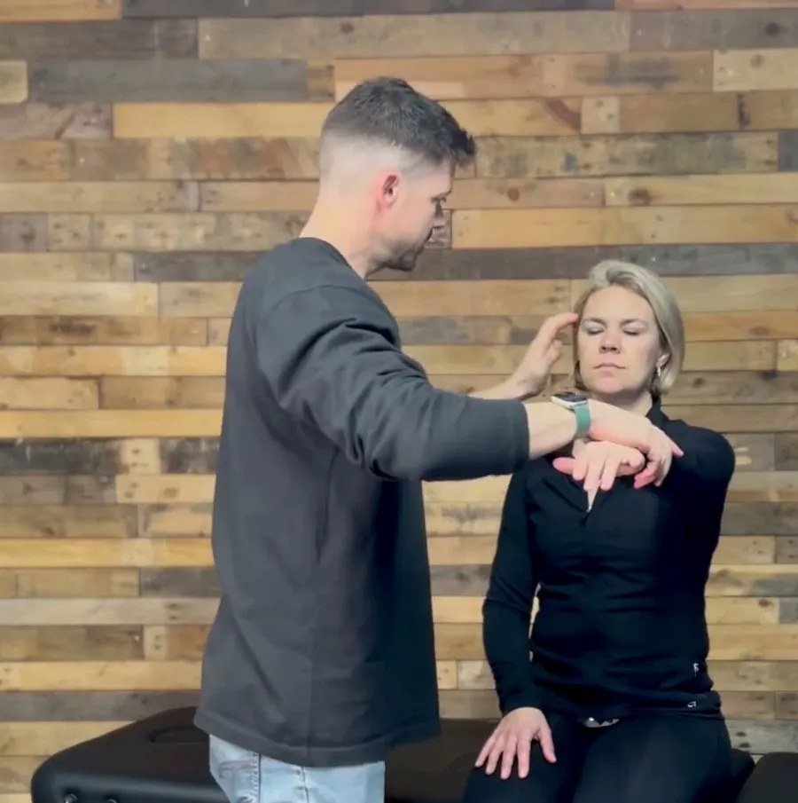 Fascia screen: swiping the epicranial fascia while testing the arm