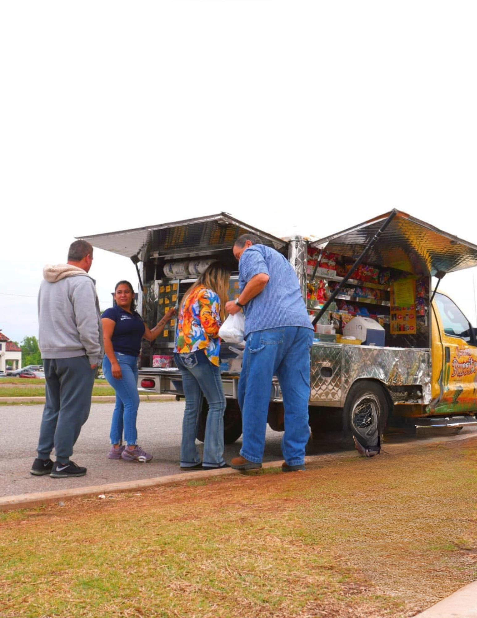 Golden Burrito food truck delivering hot burritos