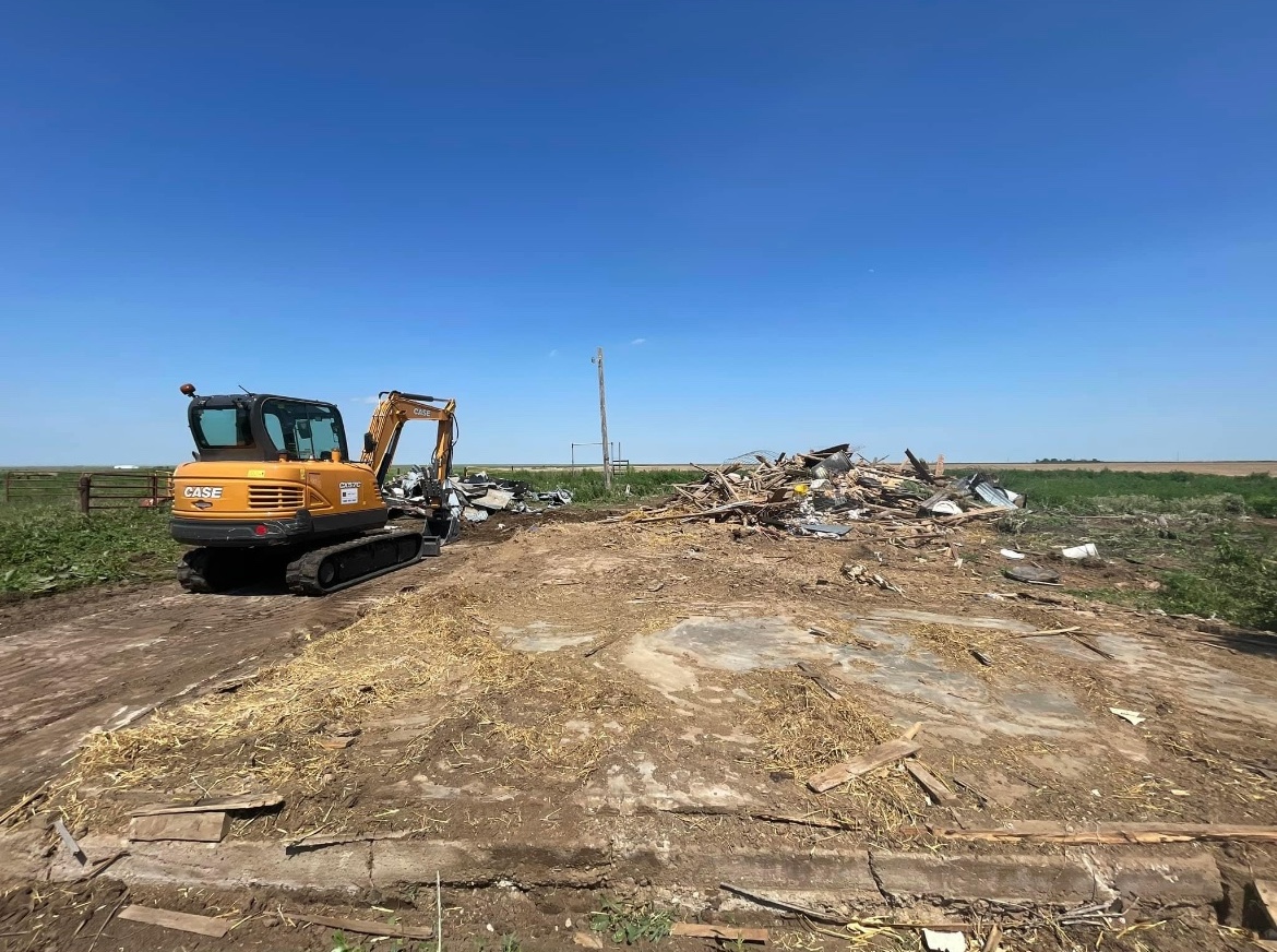 Cleared demolition lot