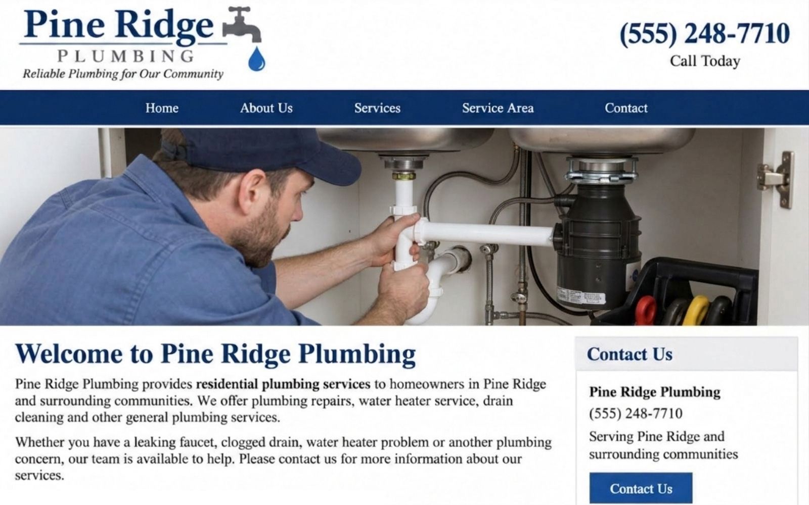 Before website redesign