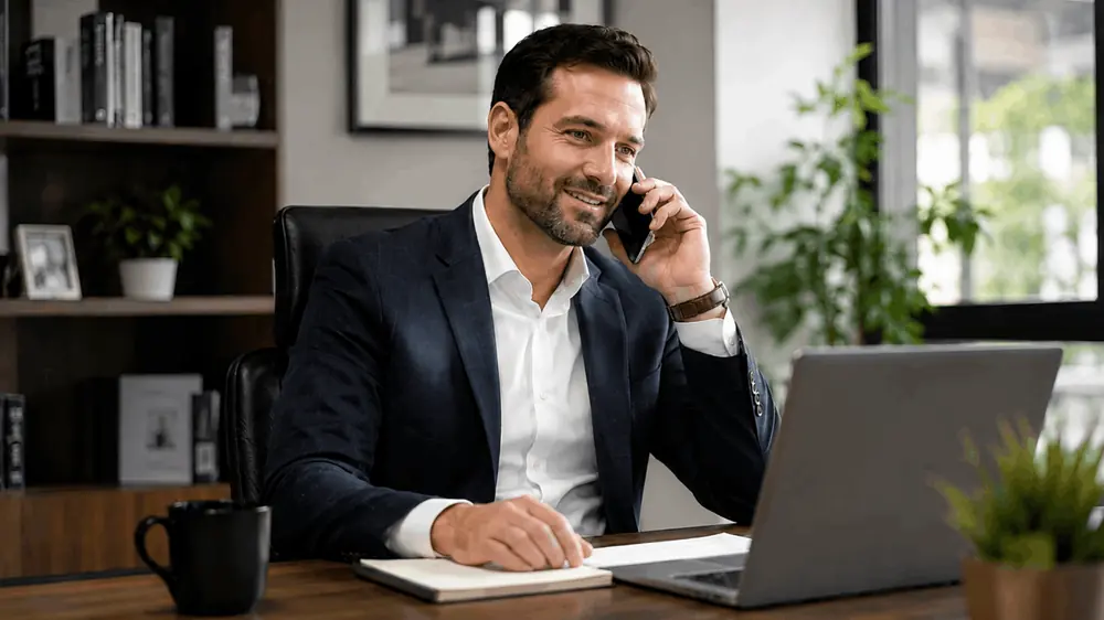 Asesor devolviendo una llamada a un prospecto