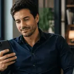 Prospecto revisando en su celular la información que solicitó