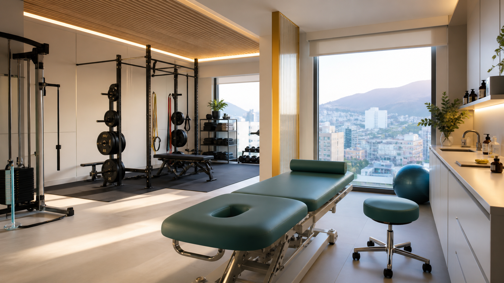 Centro moderno de fisioterapia, entrenamiento y wellness en Caracas