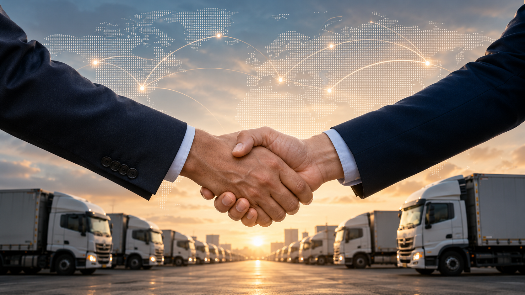 Acuerdo entre partners logísticos con camiones y red global conectada