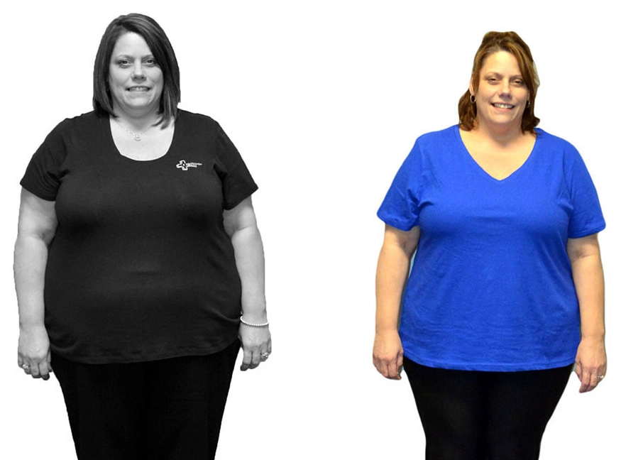 Before and after transformation of a GoGirl Fitness Studio member