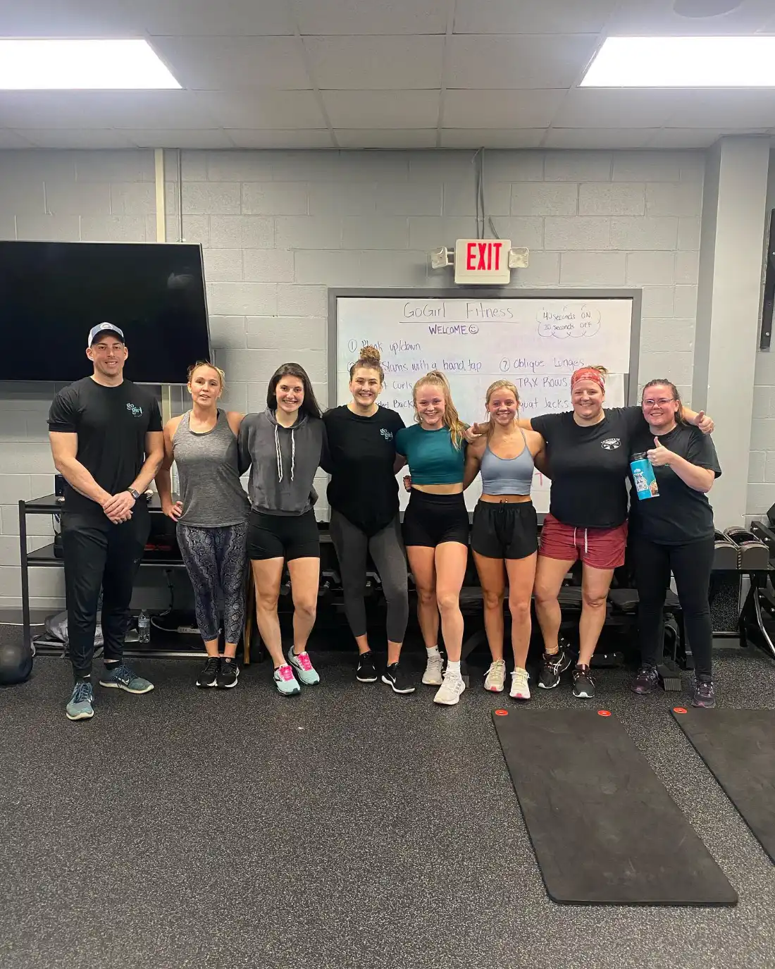 Women training together at GoGirl Fitness Studio in Wilmington, NC