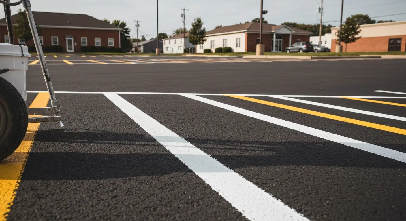 Parking lot striping