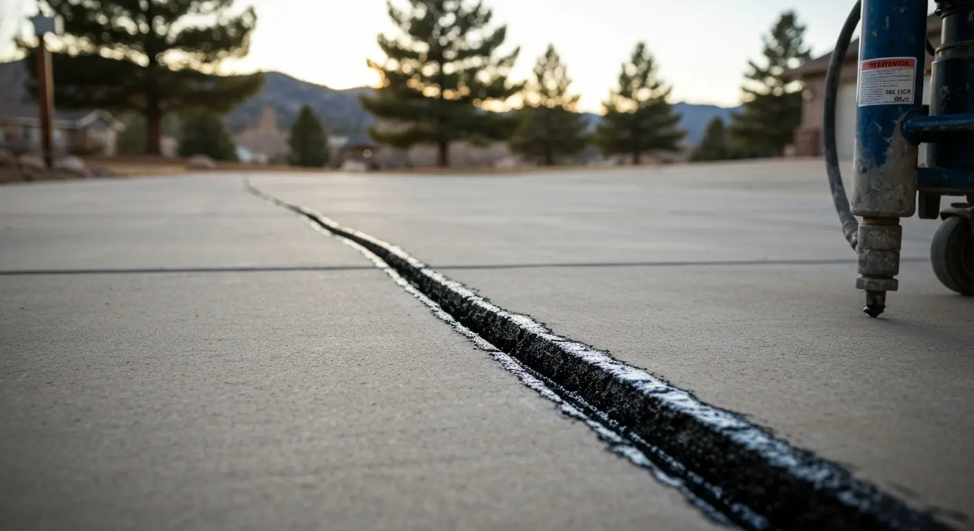 Crack repair with hot rubber